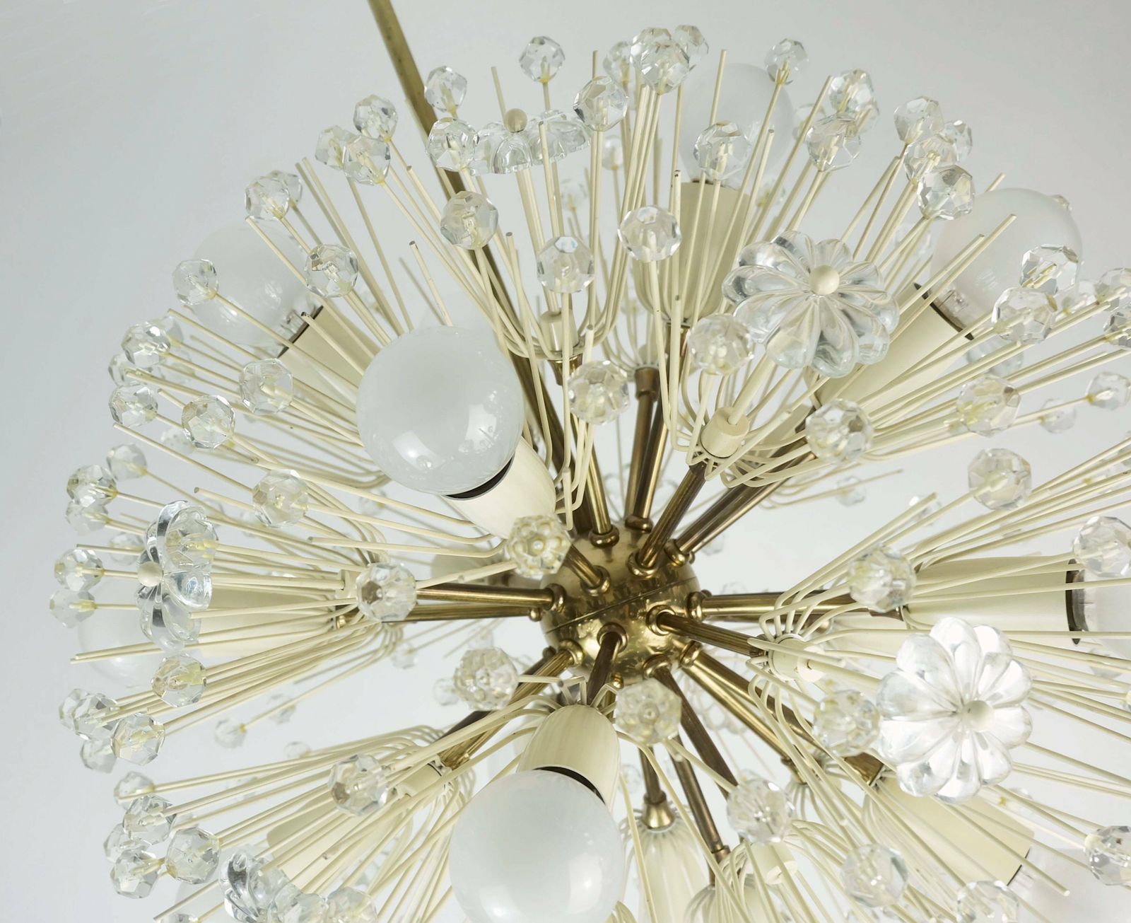 Mid Century Austrian Chandelier Emil Stejnar Dandelion Light Sputnik Rupert Nikoll 1950s photo 1846.0