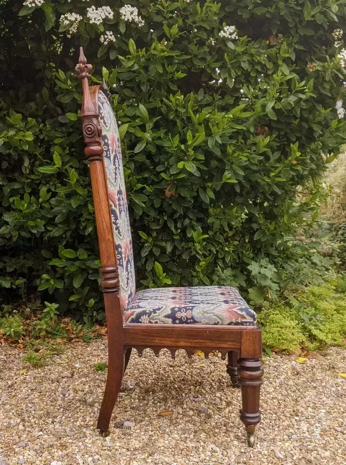 Antique Gothic Rosewood Prie Dieu Chair photo buy