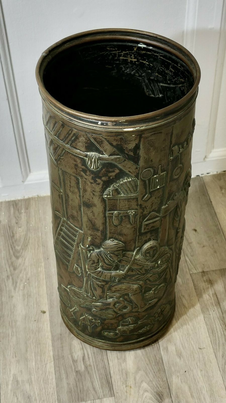 Superb French Brass Stick Stand, Umbrella Stand photo furniture