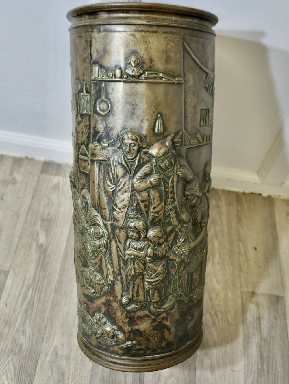 Superb French Brass Stick Stand, Umbrella Stand photo for sale