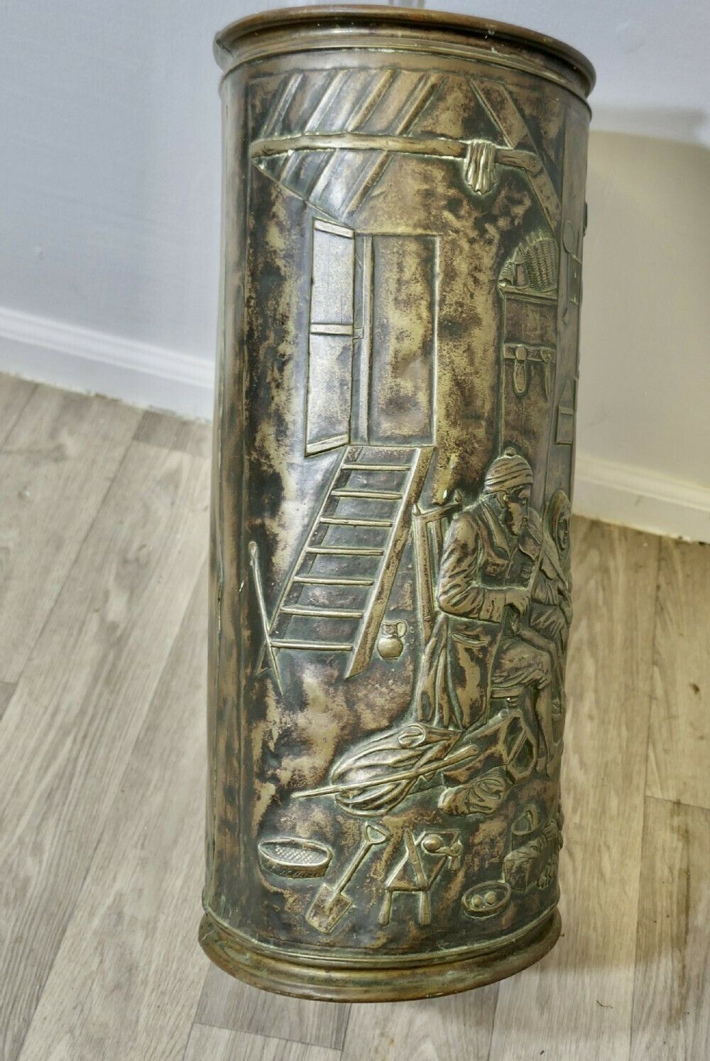 Superb French Brass Stick Stand, Umbrella Stand photo 540.0
