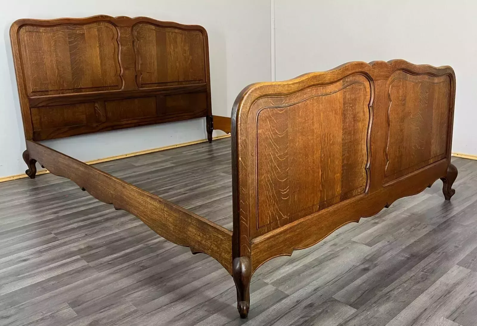 Double Bed Louis XV Style Vintage Retro French Oak Lot 3335 photo buy