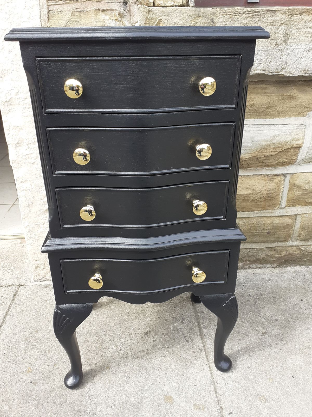 Vintage Chest Of Drawers In Black photo furniture