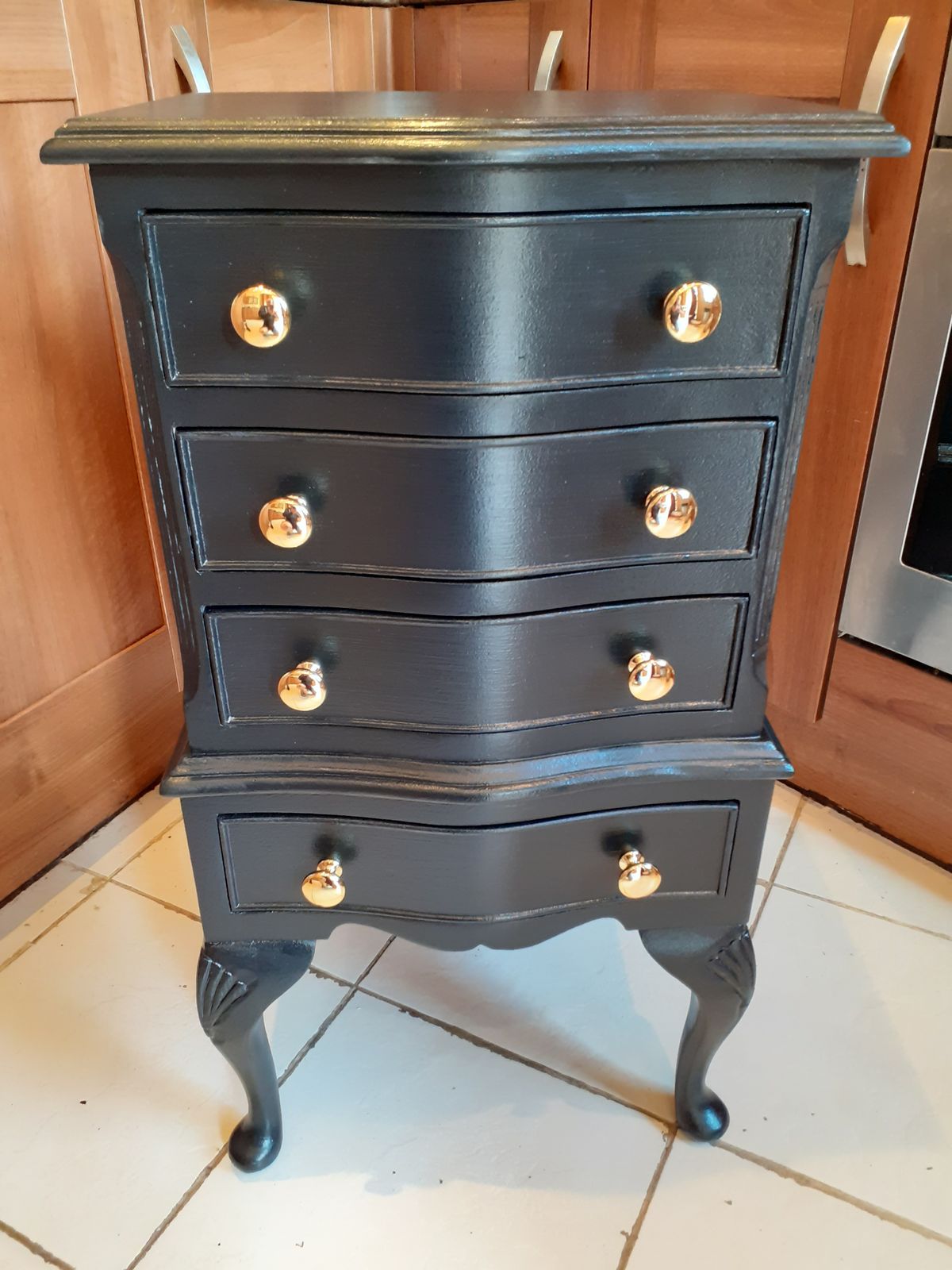 Vintage Chest Of Drawers In Black photo for sale