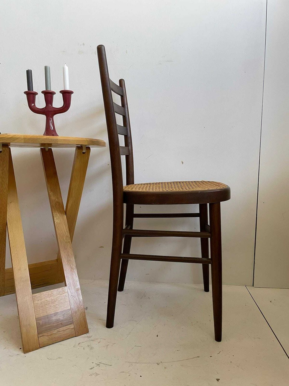 Bistro Cafe Dining Chair With Cane Seat Thonet Designed Circa 1970s photo 135.0