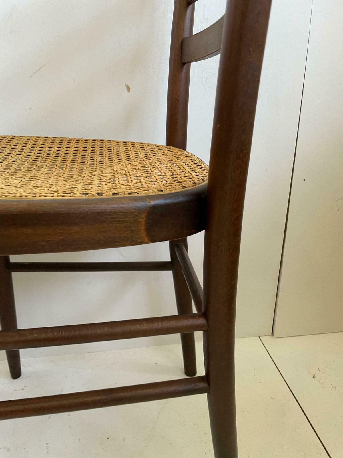 Bistro Cafe Dining Chair With Cane Seat Thonet Designed Circa 1970s photo vintage