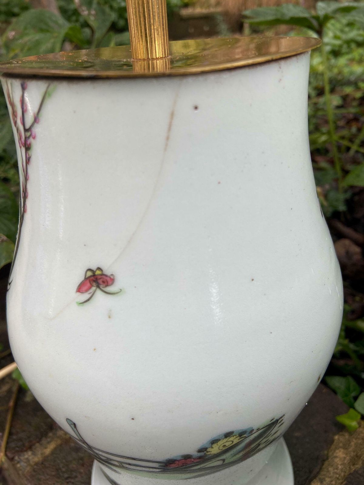 Early 20th Century Japanese Oriental Hand Painted Table Lamp, Geisha   Working Condition photo vinterior