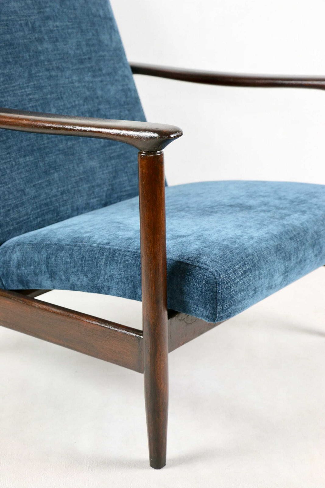 Gfm 142 Armchair, Designed By Edmund Homa From The 70s, Navy Blue   2 Pieces Available photo for sale