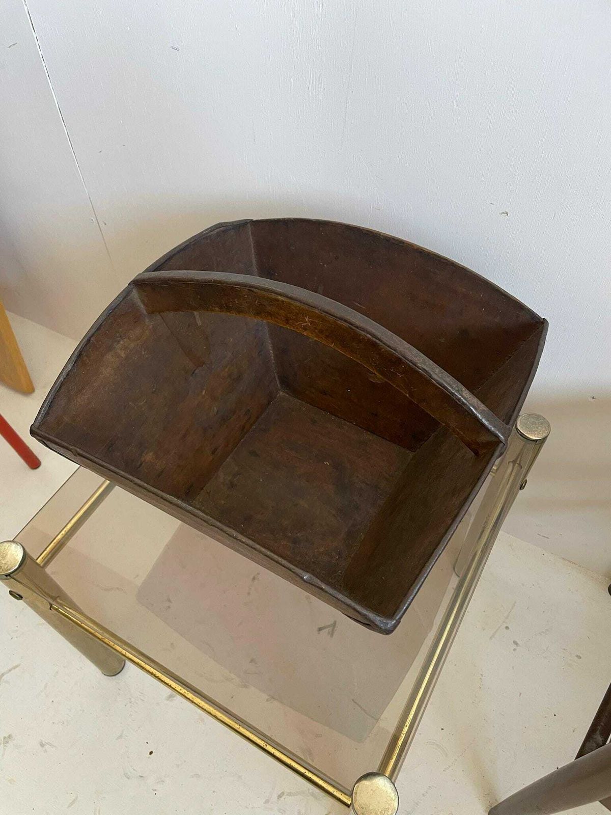Vintage Chinese Wooden Rice Carrier Measuring Basket photo furniture