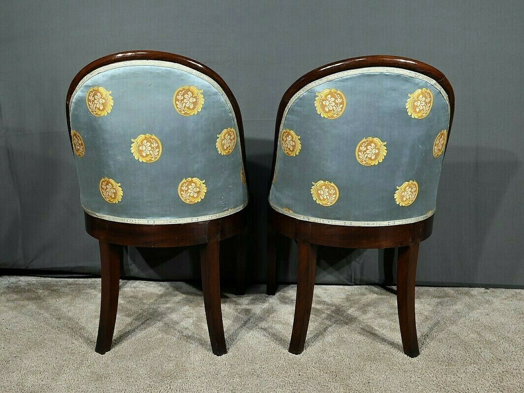 Pair Of Mahogany Gondola Chairs, Restoration Period – 1st Part 19th photo vinterior