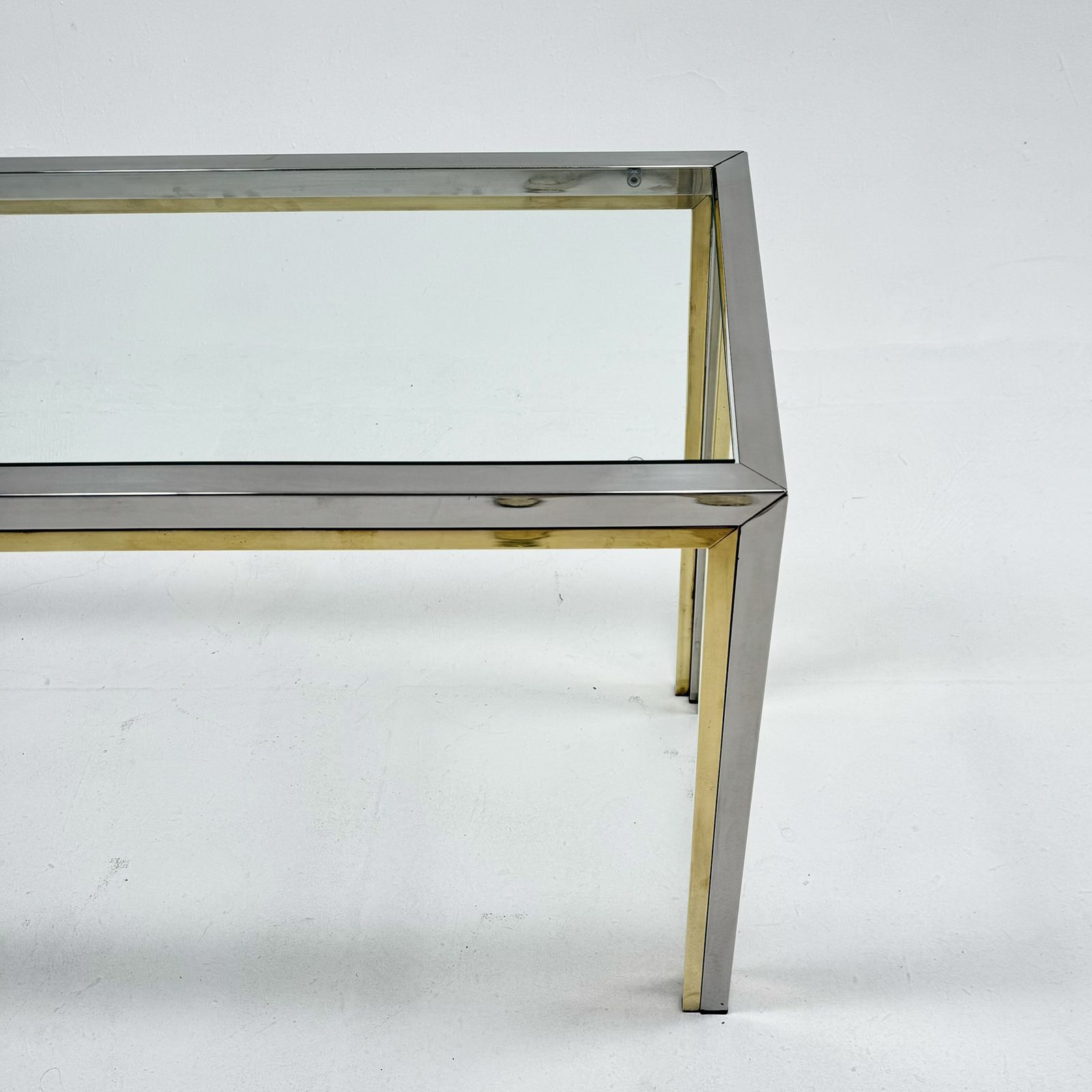 1970s Retro Chrome And Brass Romea Rega Italian Console photo buy