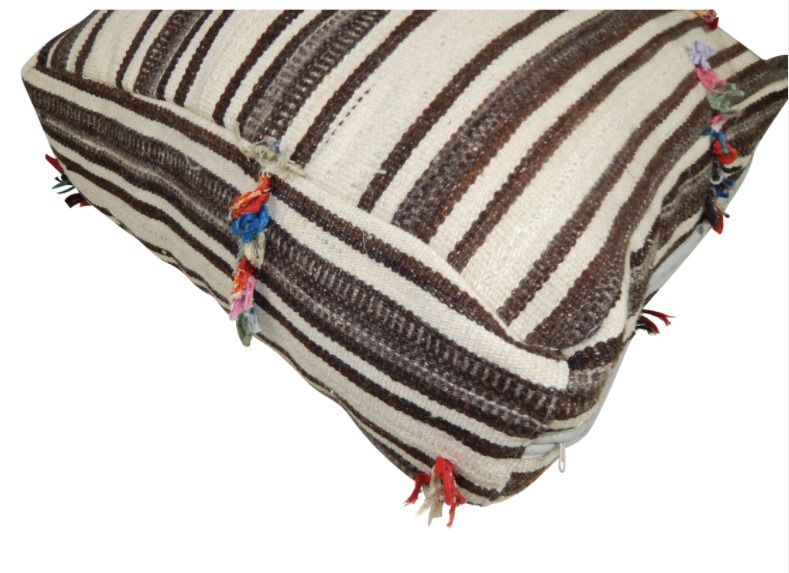 Turkish Kilim Floor Pillow, 21st Century photo vintage