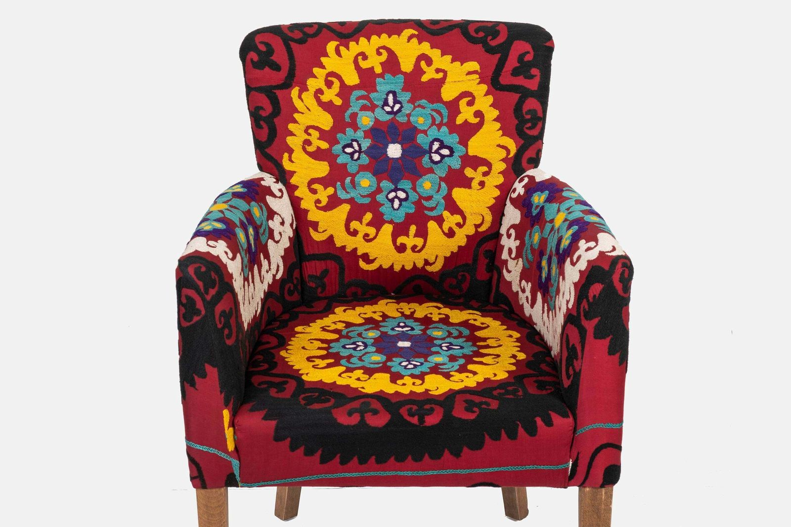 Set Of 6 Suzani Chair   Traditional Bergere photo buy