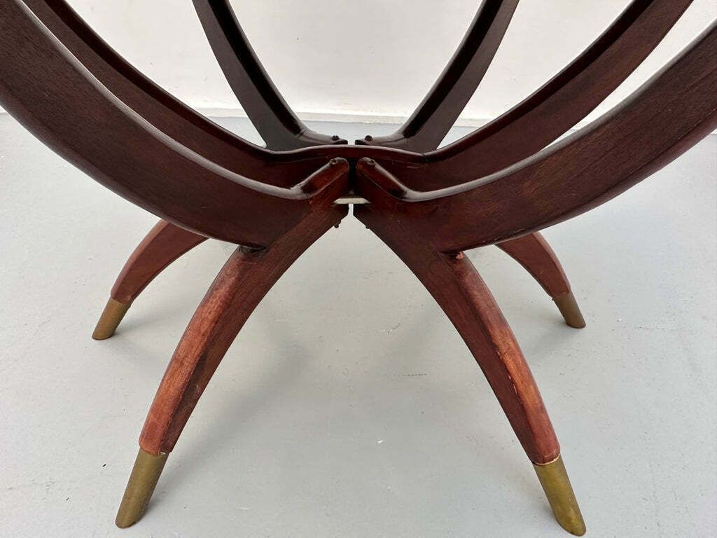 photo vinterior 1960s Hong Kong Spider Leg Foldable Coffee Or Tea Service Side Or Coffee Table