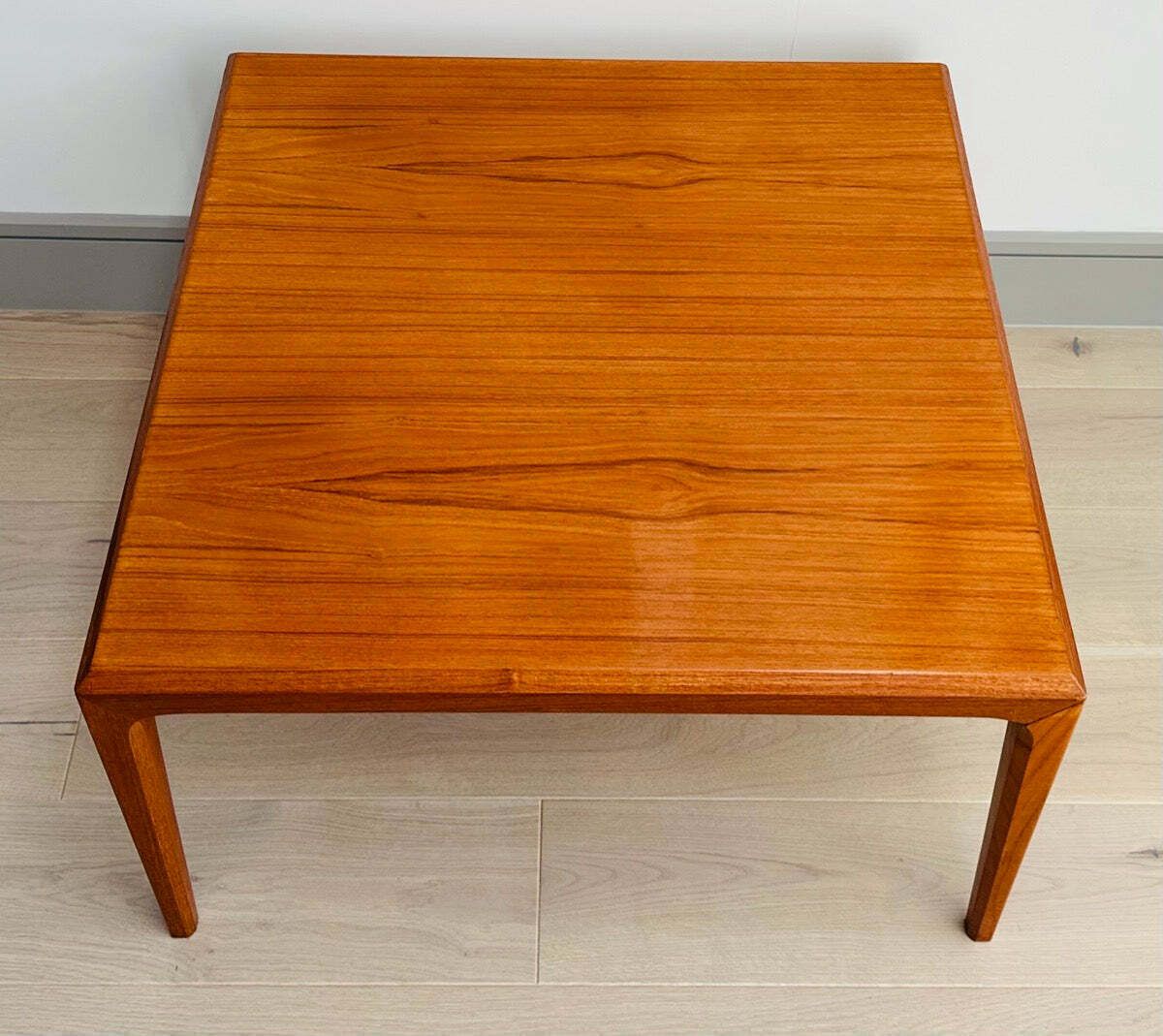 1960s Danish Silkeborg Square Teak Coffee Table photo vinterior