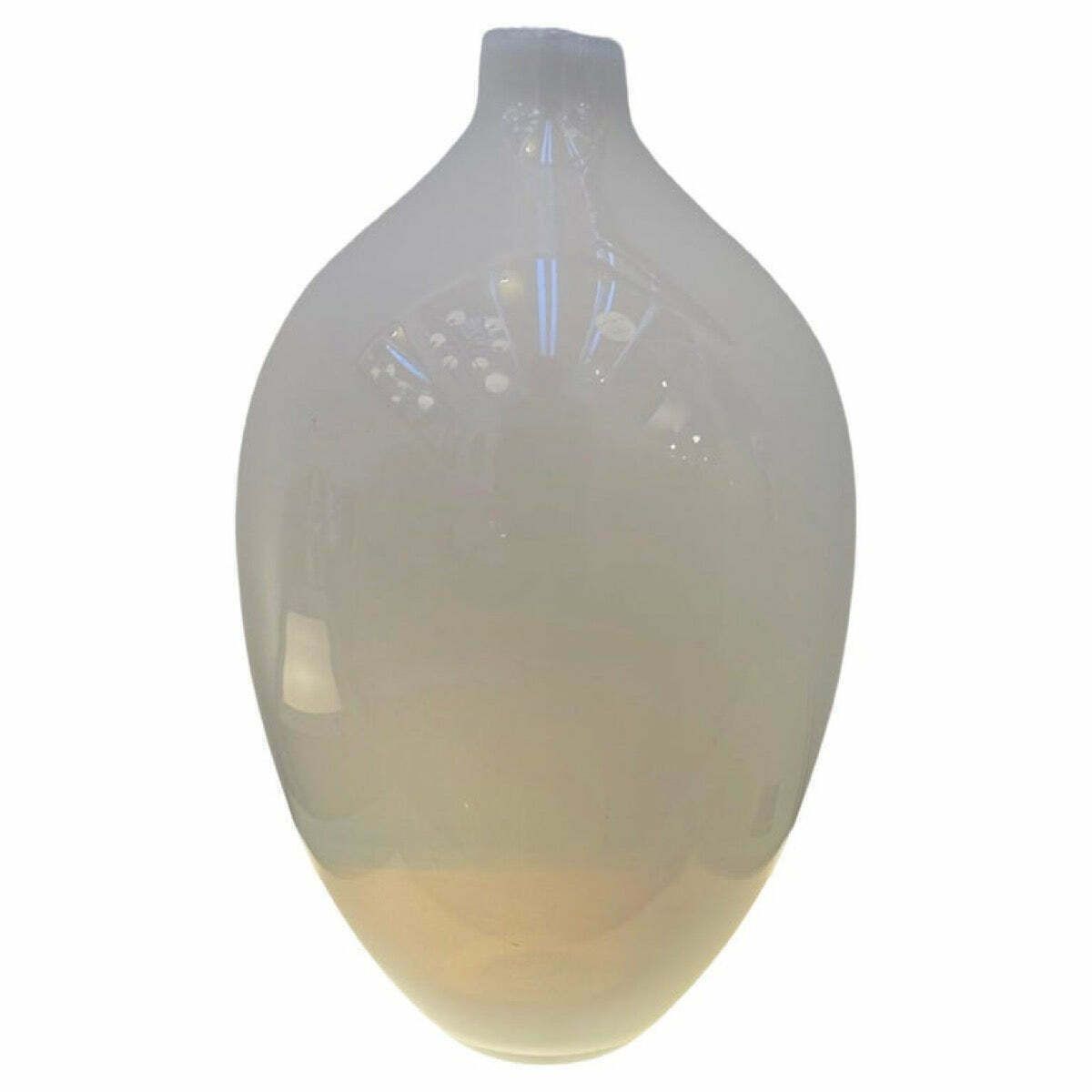 1960s Italian Opalescent Glass Oviod Form Vase