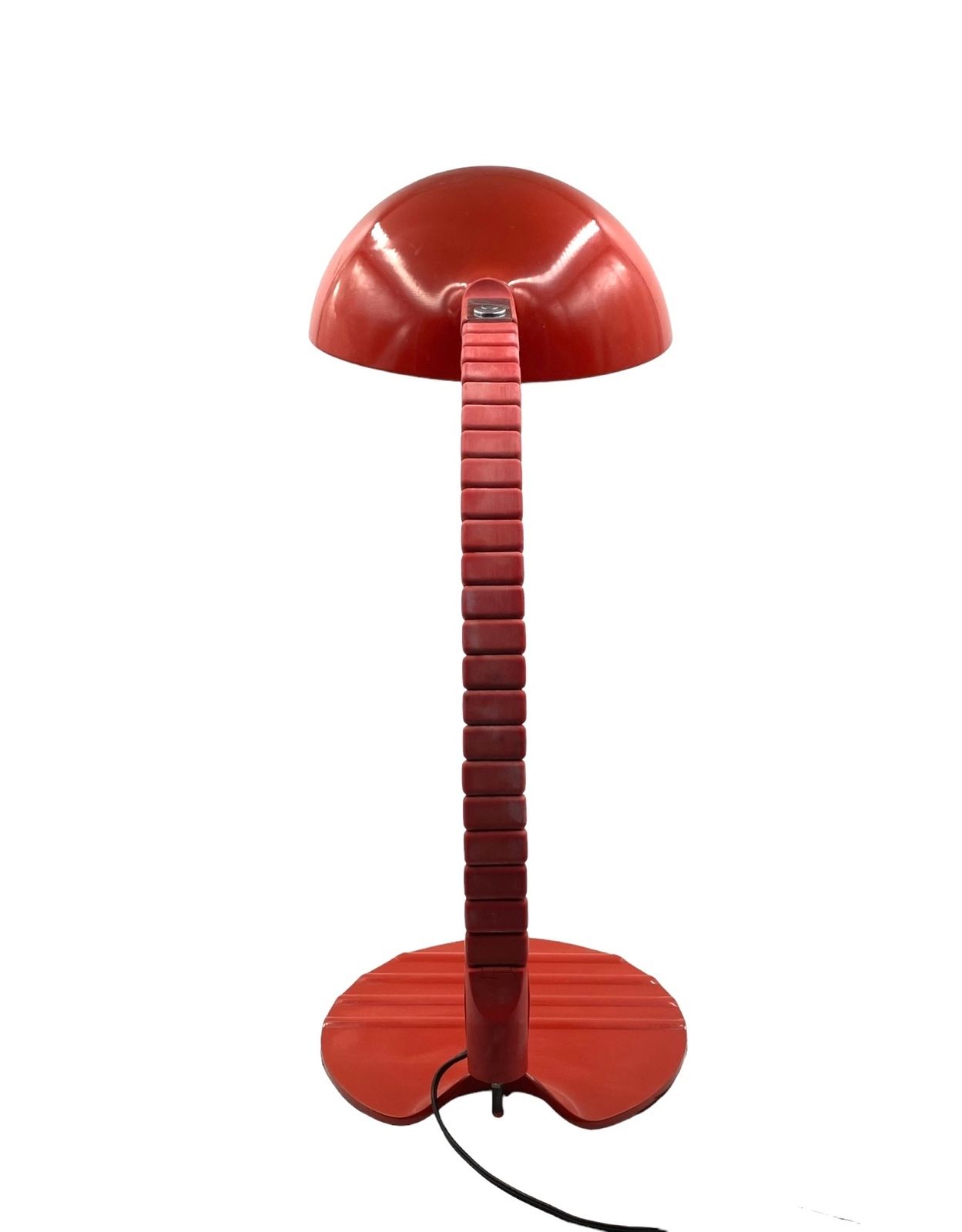 Elio Martinelli, Flex Calotta Mod. 660 Bright Red Table Lamp, Martinelli Luce Italy, 1972 photo buy