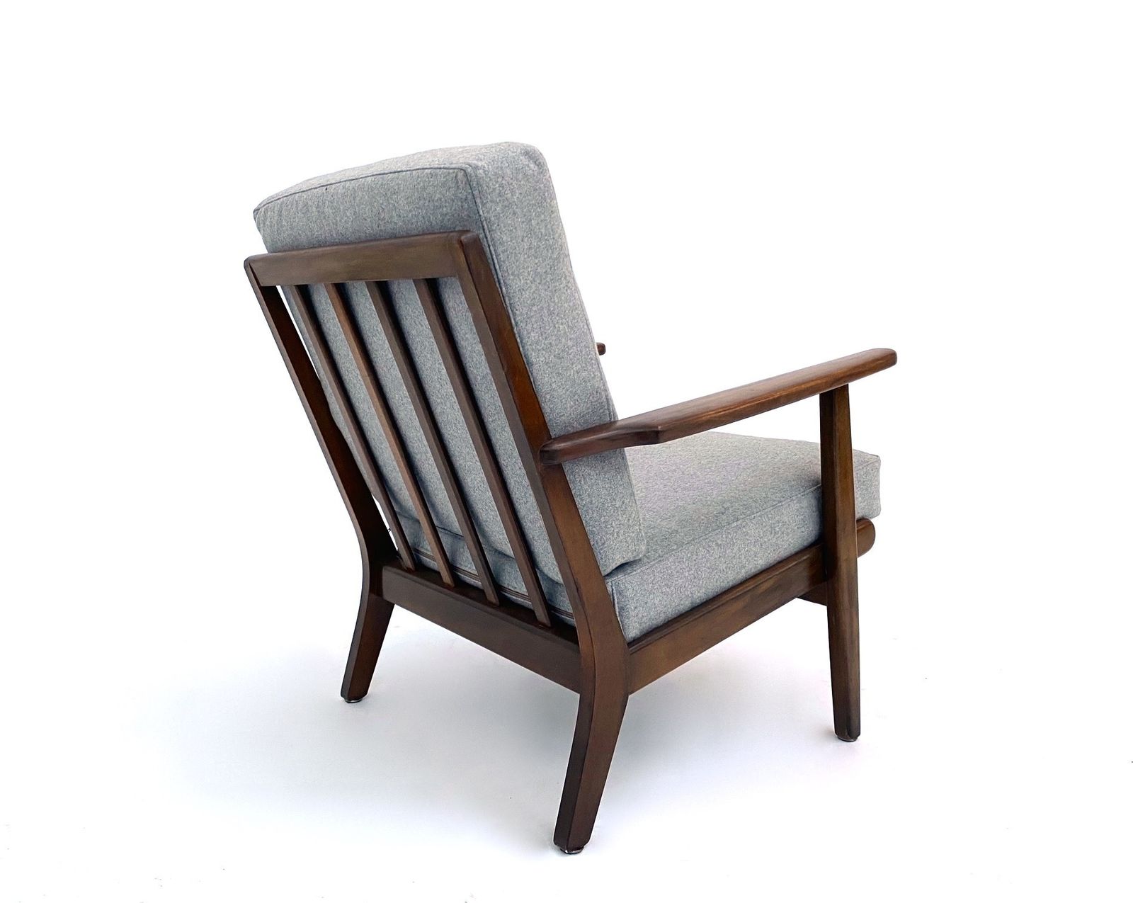 photo buy Danish Aage Pedersen Model Ge88 Teak And Grey Wool Lounge Armchair For Getama Mid Century 1950s