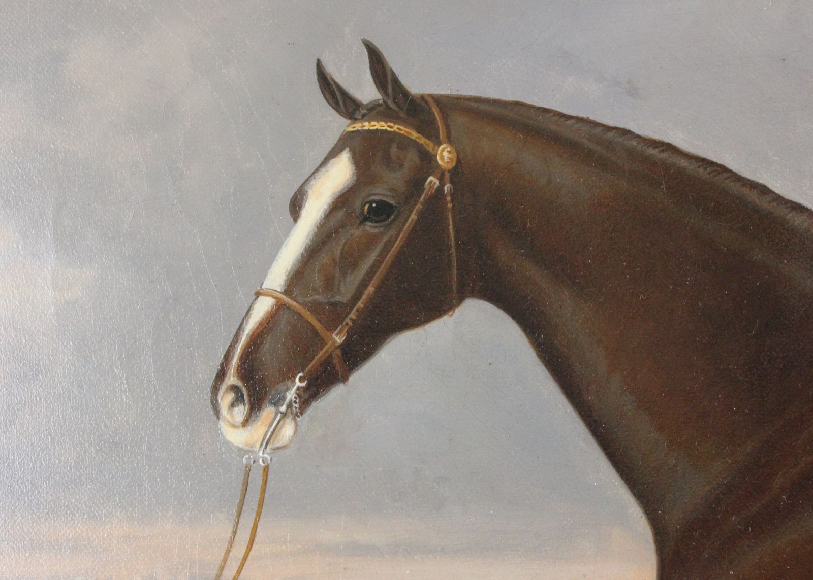 photo furniture Pair Of Stallion & Mare Hackney Champion Oil Paintings By W.A. Clark