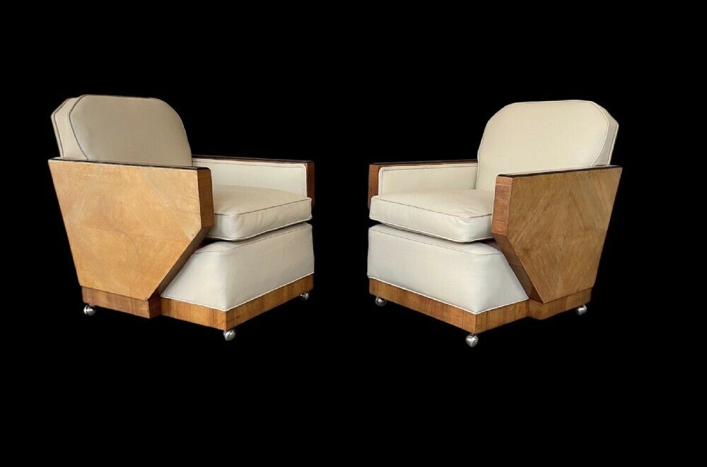 A Superb Pair Of Art Deco Armchairs