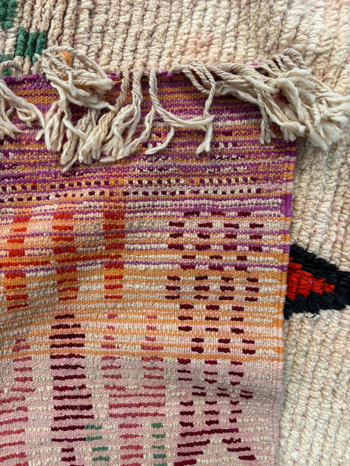 Moroccan Wool Rug 180x260 Cm, Berber Hand Made Carpet, Beni Ourain Moroccan Rug, Living Interior Rug, Modern Rug photo for sale