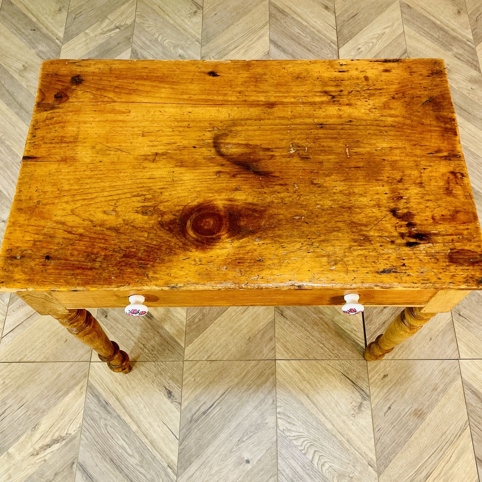 Antique English Pine Desk, C1900s photo vinterior