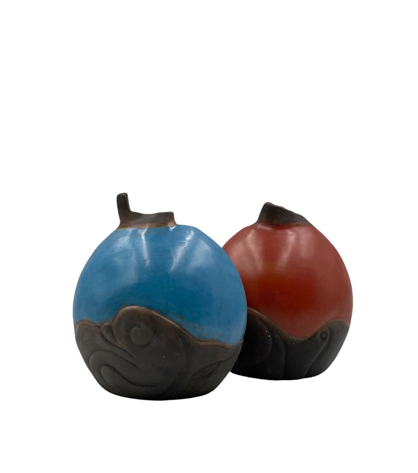 Wilmer W Ramirez, Set Of 2 Earthenware Vase, South America 1990s photo for sale