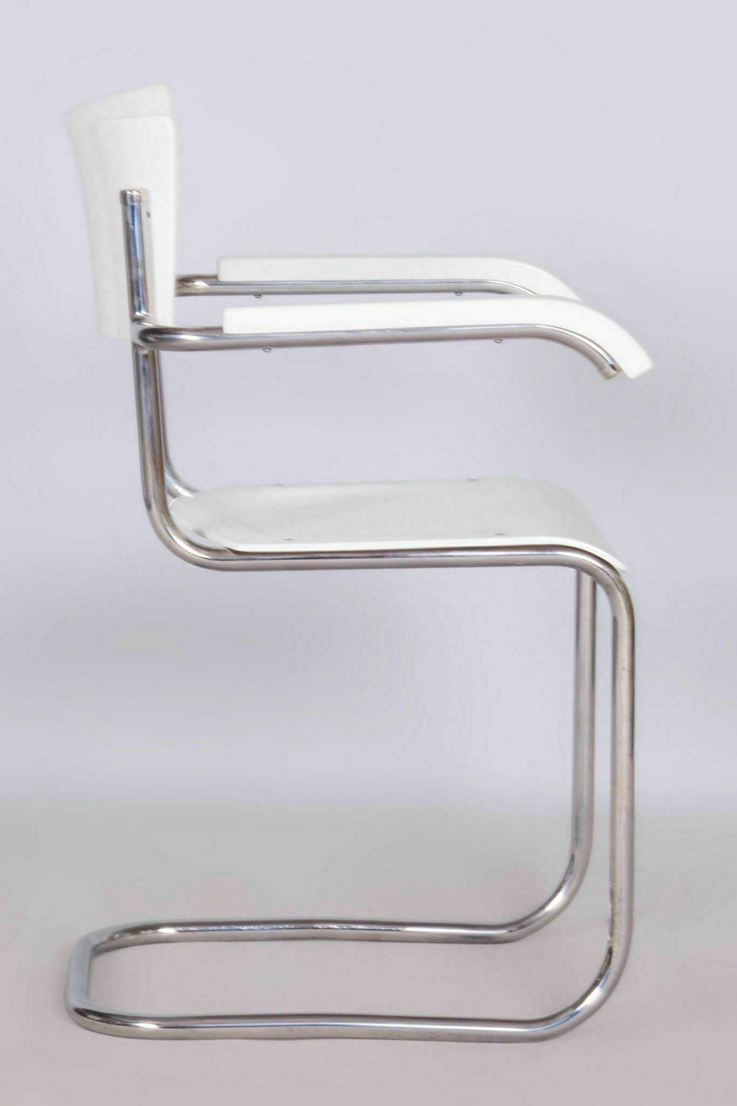 Restored Bauhaus Pair Of Chairs, By Mart Stam, Chrome, Germany, 1930s photo Furniture