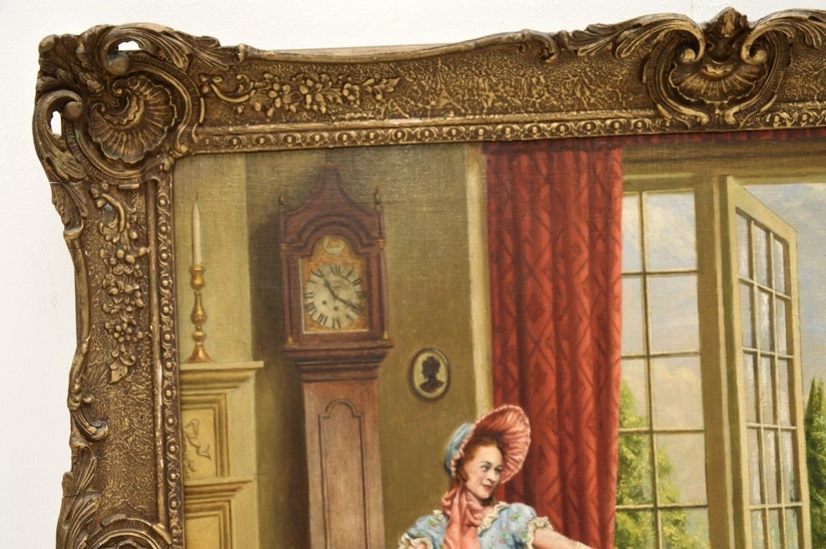 Antique Oil Painting On Canvass By Alfred Lyndon Grace photo 1885.52