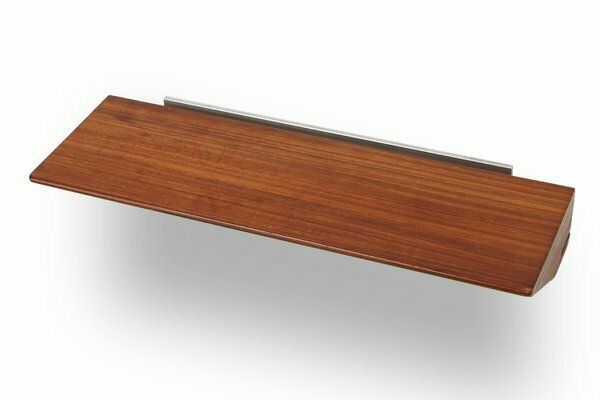 photo for sale Mid Century Teak Mirror With Shelvfattributed To De Coene, Belgium, 1960s
