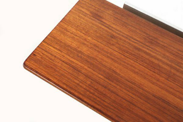 Home Decor Mid Century Teak Mirror With Shelvfattributed To De Coene, Belgium, 1960s photo