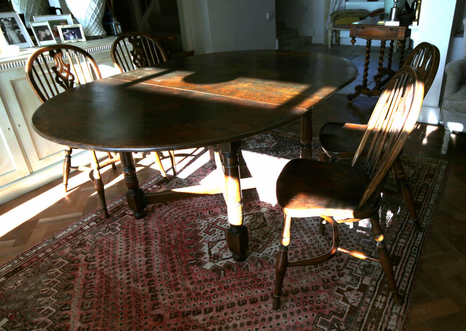 Solid Oak Table & Ash Chairs Hand Made Batheaston Of Bath Uk Vintage photo 1885.0