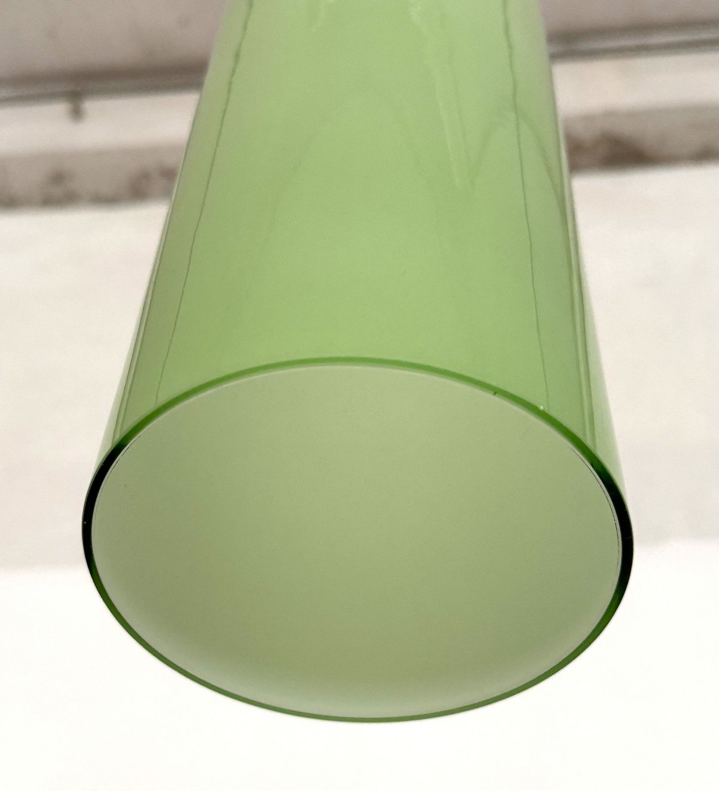 photo furniture Italian Murano Glass Pendant Light In Kiwi Green By Vistosi, 1980s