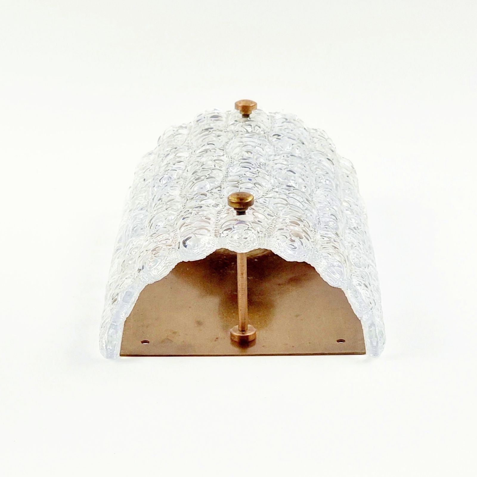 photo for sale Mid Century Scandinavische Glas  En Messing Wandlamp Van Carl Fagerlund Voor Orrefors, Zweden, Jaren 1960