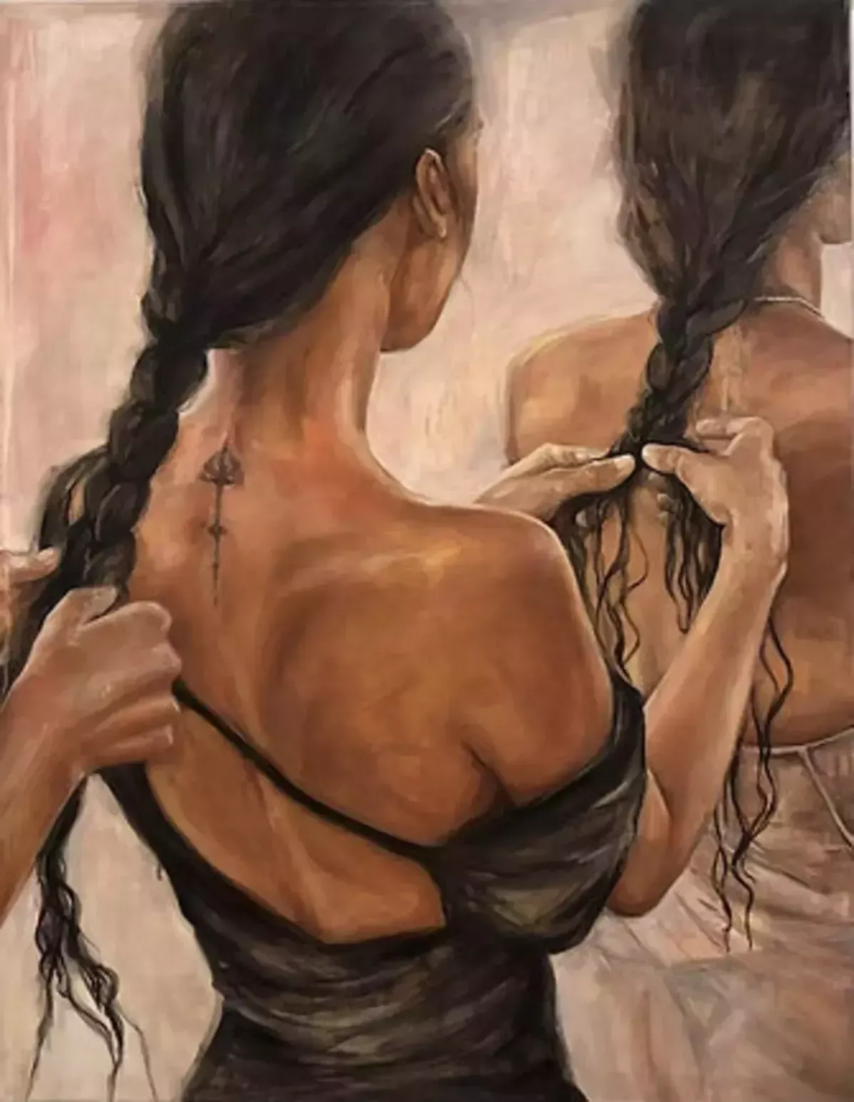 Meryem Tayganskaya, Nude Painting, Oil On Canvas, 21st Century