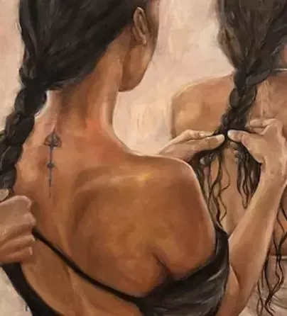 Meryem Tayganskaya, Nude Painting, Oil On Canvas, 21st Century photo for sale