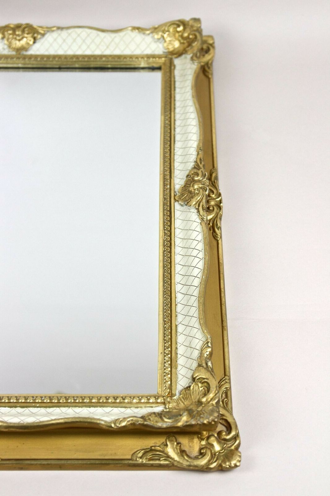photo buy Gilt/ White Venetian Rococo Style Wall Mirror, Mid Century   It Ca. 1950