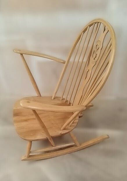 Ercol Fleur De Lys Grandfather Rocking Chair Model 316 photo vinterior