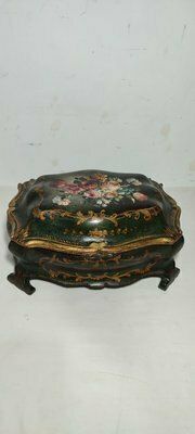 Spanish Polychrome Wooden Box, 1940s photo for sale