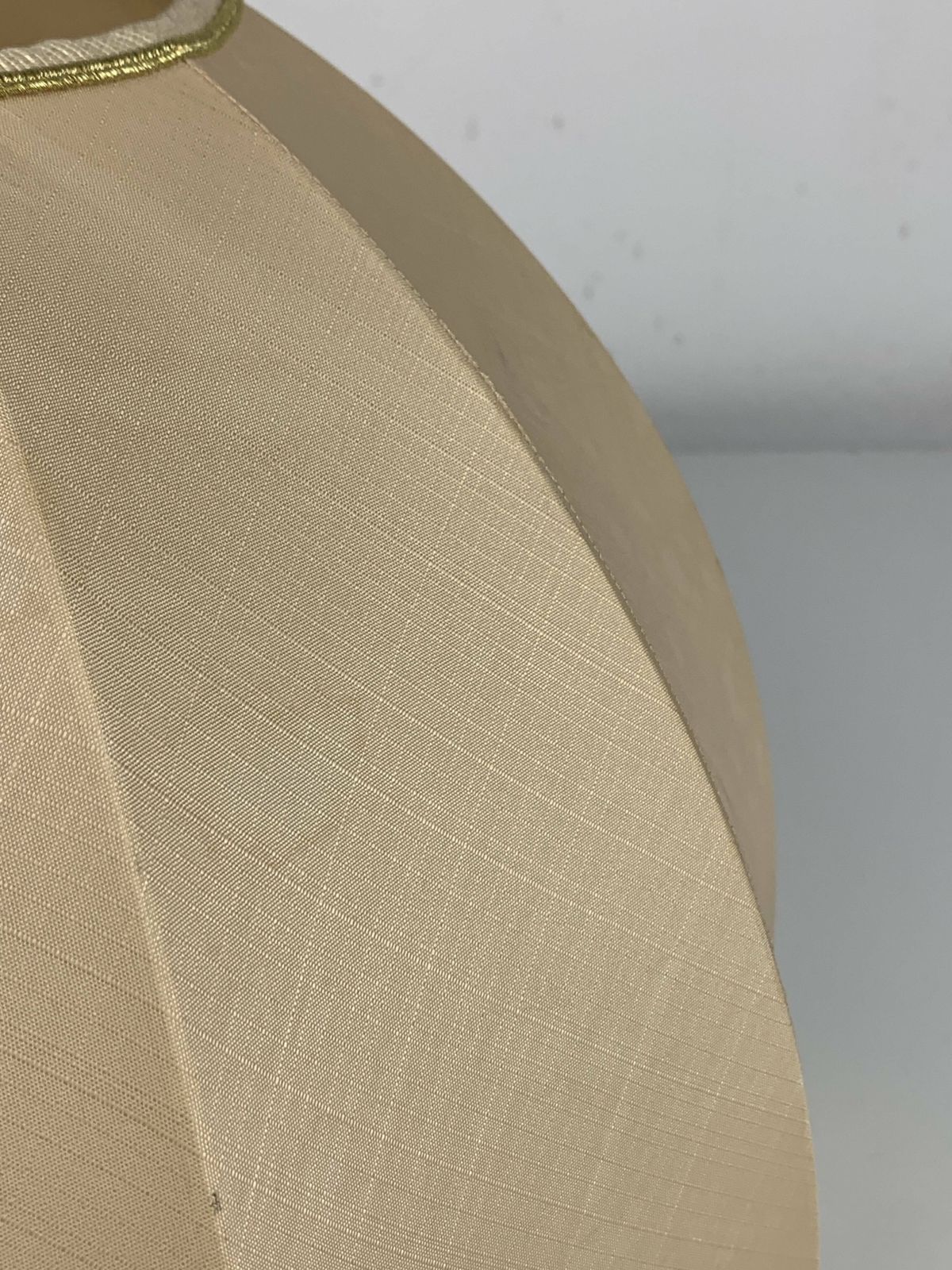 647.0 Midcentury Bamboo And Brass Large Mushroom Table Lamp By Leola, 1960s photo