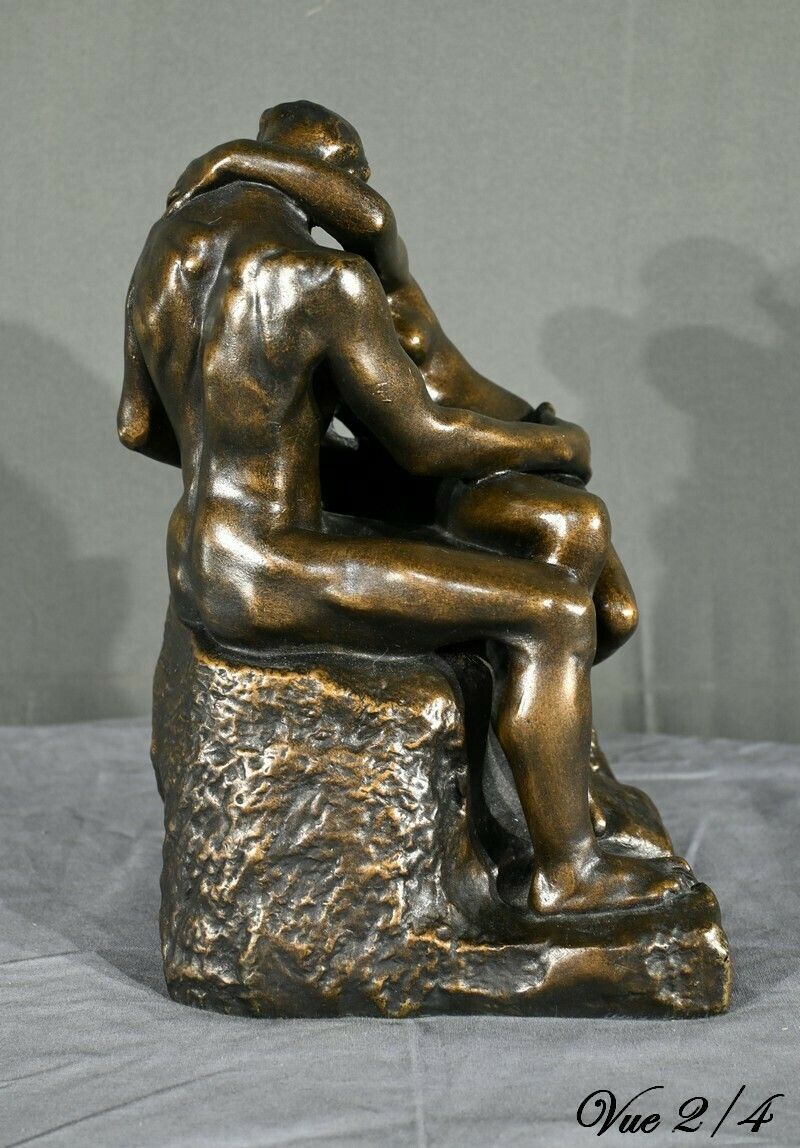 500.0 Resin Sculpture “The Kiss” After A. Rodin – 2nd Part 20th Century photo