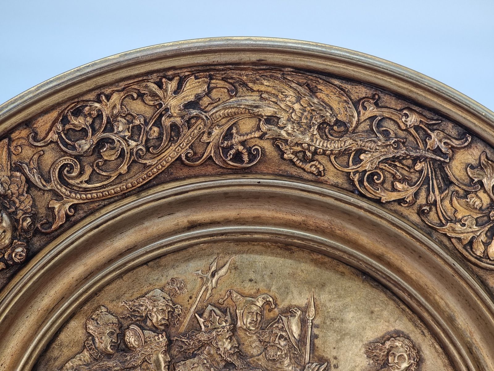 An Aesthetic Movement Gilt Table Centre Piece Or Tazza, Highly Decorative. photo vintage