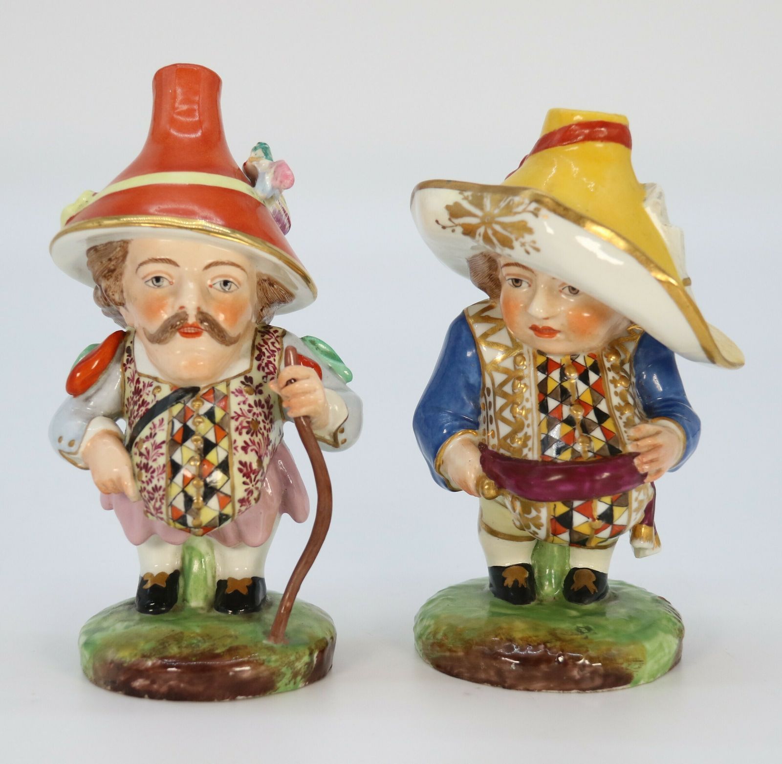 A Rare Pair Of 19th Century Porcelain Mansion House Dwarfs By Samson Of Paris Circa 1895