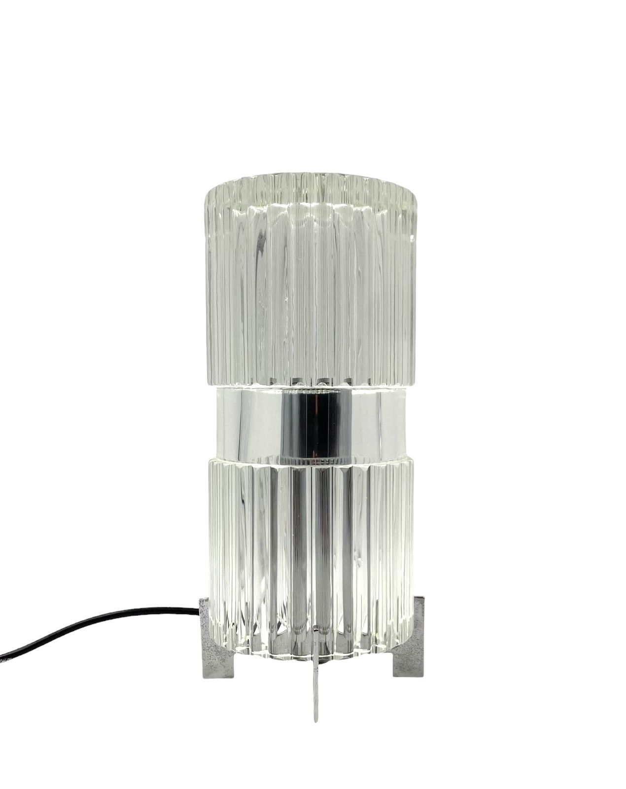 Glass Table Lamp, Fidenza Vetraria Italy 1970s