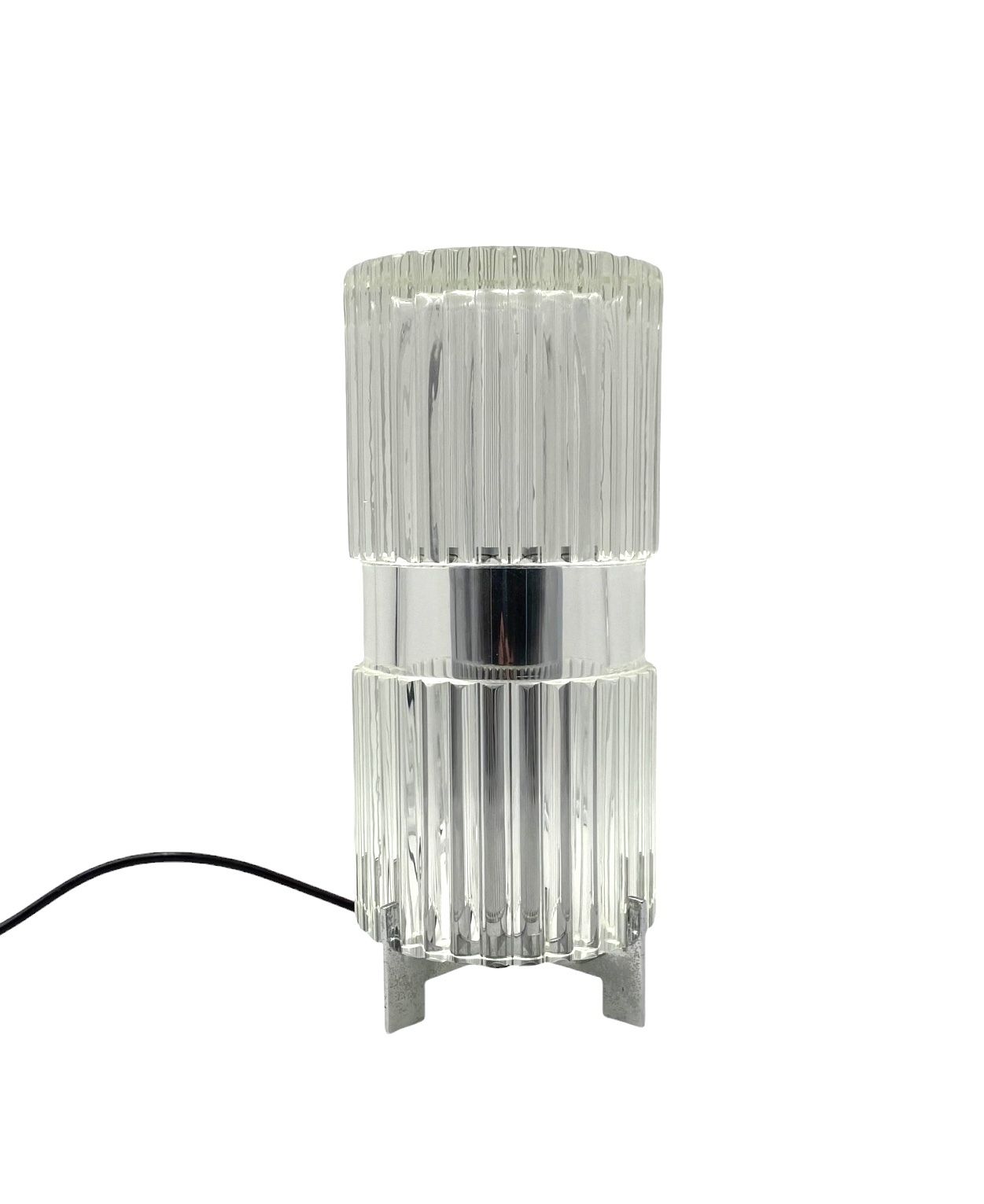 Glass Table Lamp, Fidenza Vetraria Italy 1970s photo furniture
