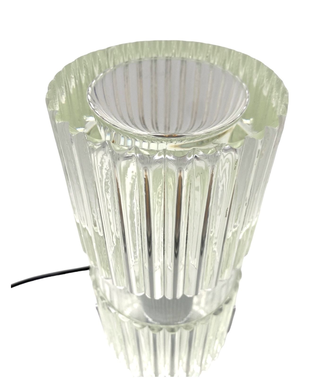 photo buy Glass Table Lamp, Fidenza Vetraria Italy 1970s