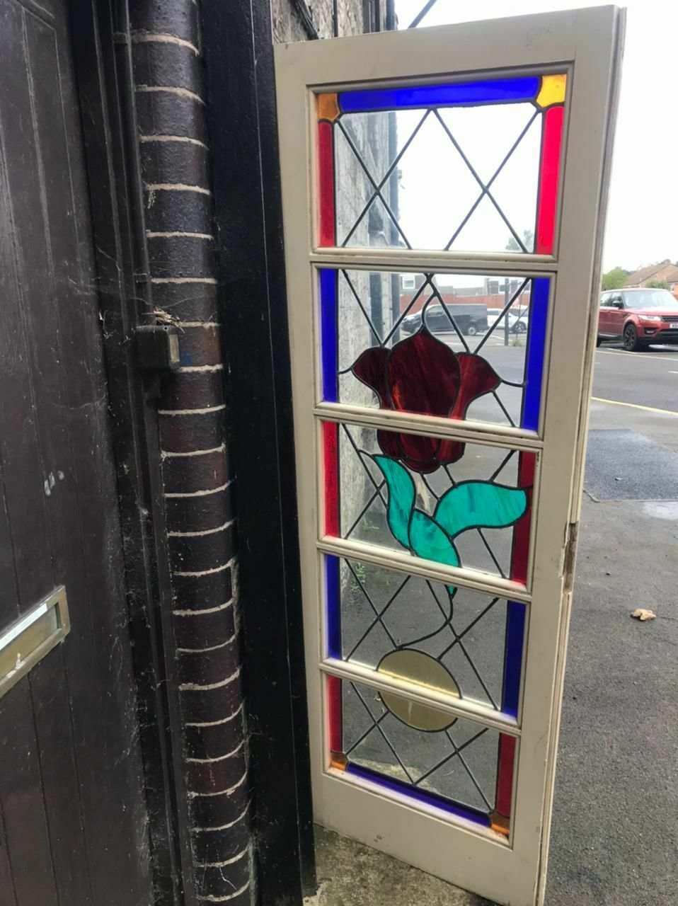Vintage Stained Glass French Doors photo vinterior