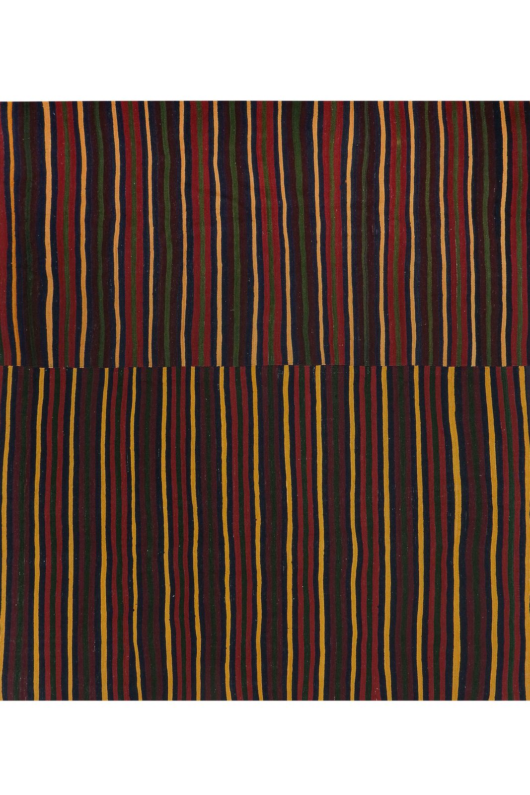 1960s Oversize Bohemian Striped Wool Kilim Rug photo Textiles