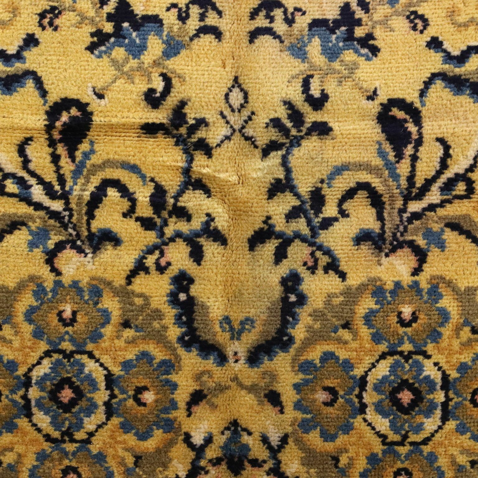 Antique Peking Carpet Cotton Wool Heavy Knot China 98 X 56 In photo Textiles
