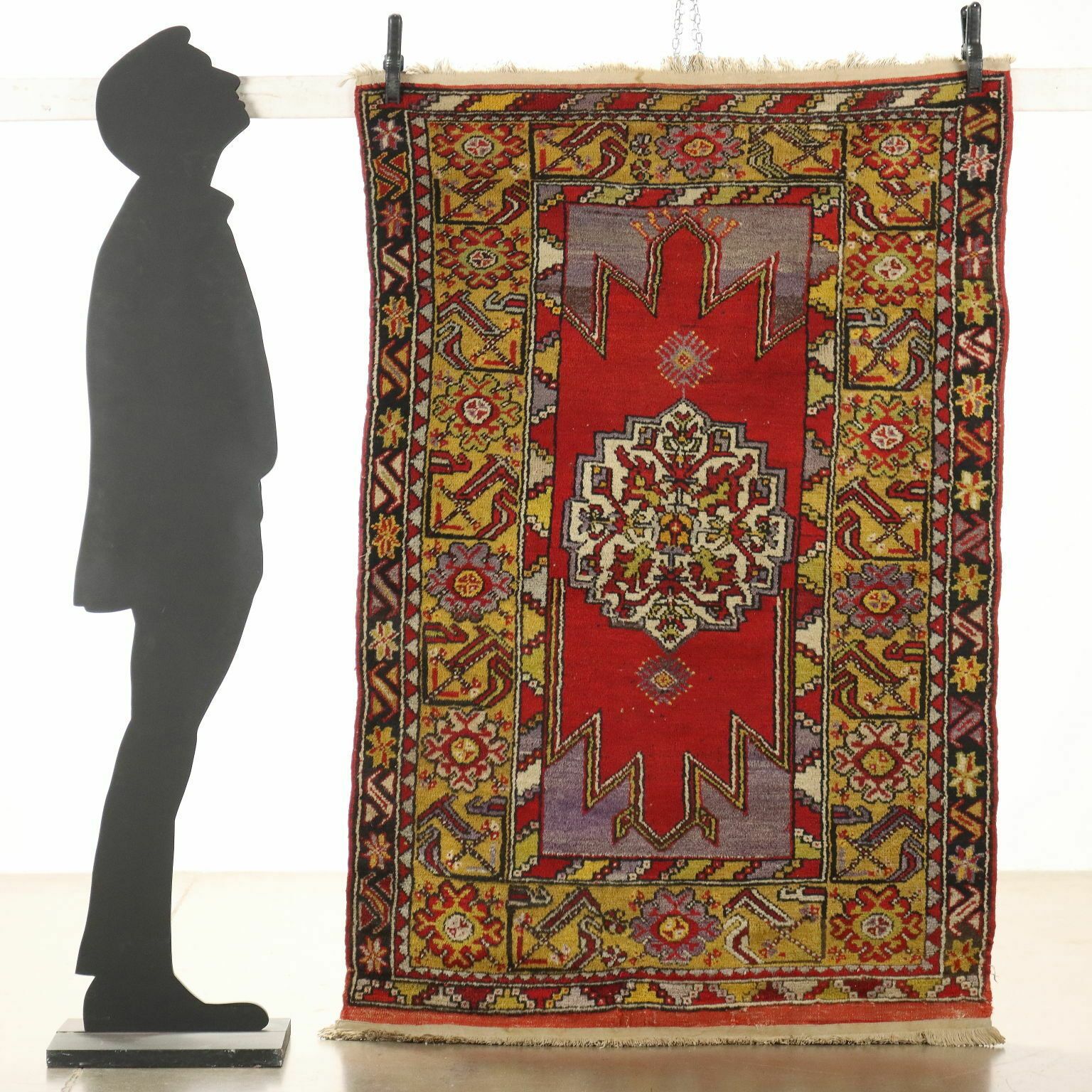 Antique Mudjur Carpet Wool Heavy Knot Turkey 67 X 45 In photo furniture